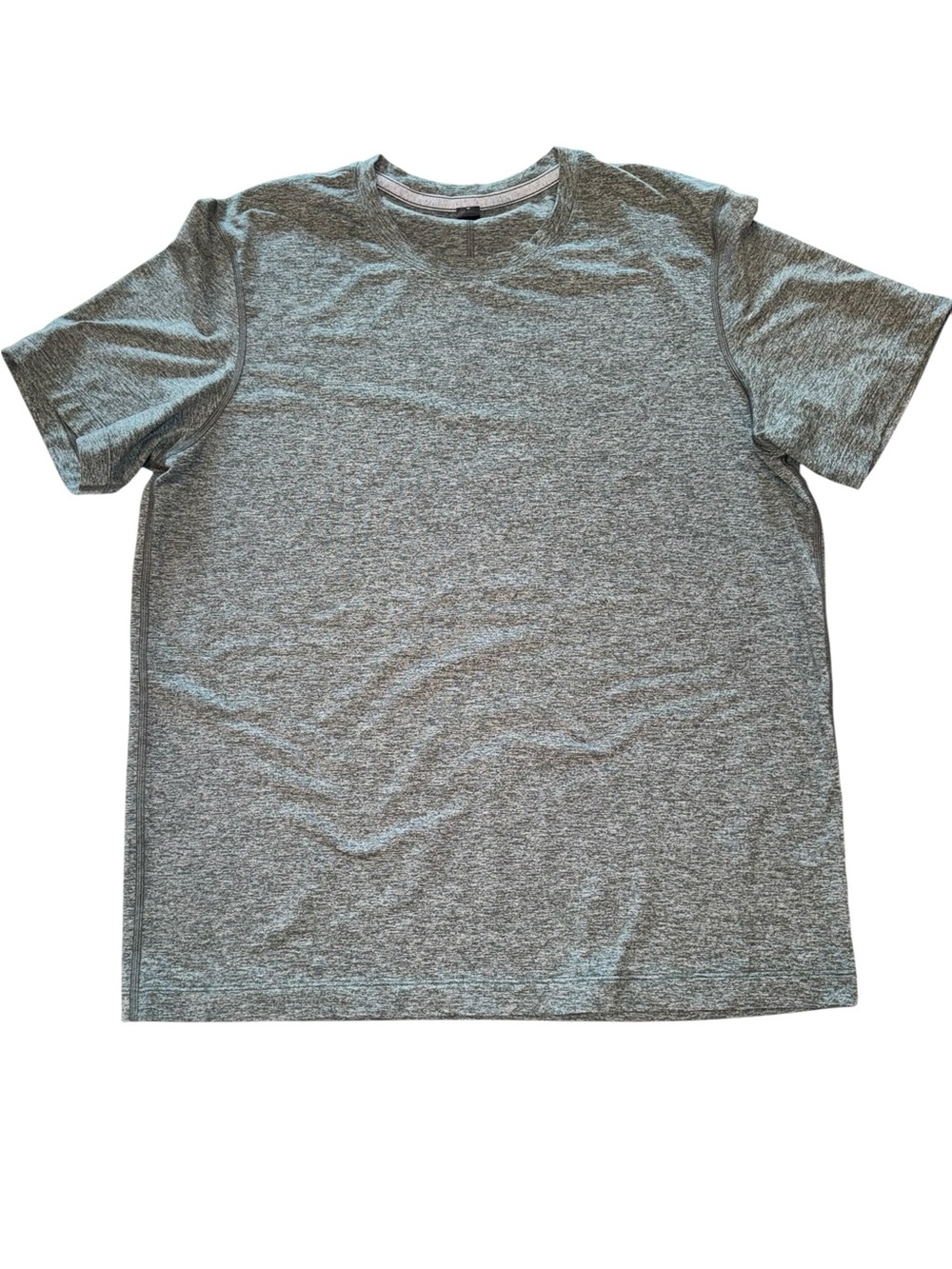 Lululemon Men’s Tech Short Sleeved Shirt L Heathered Green/Gray Training Running